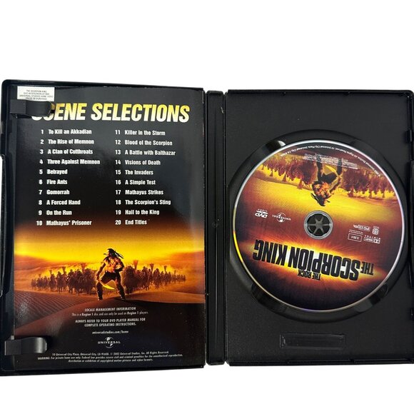 The Scorpion King 2002 PG13 Dwayne Johnson Universal DVD Collectors Edition - Picture 3 of 6